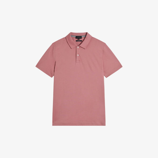 

Рубашка-поло узкого кроя Zeiter из хлопка Ted Baker, розовый