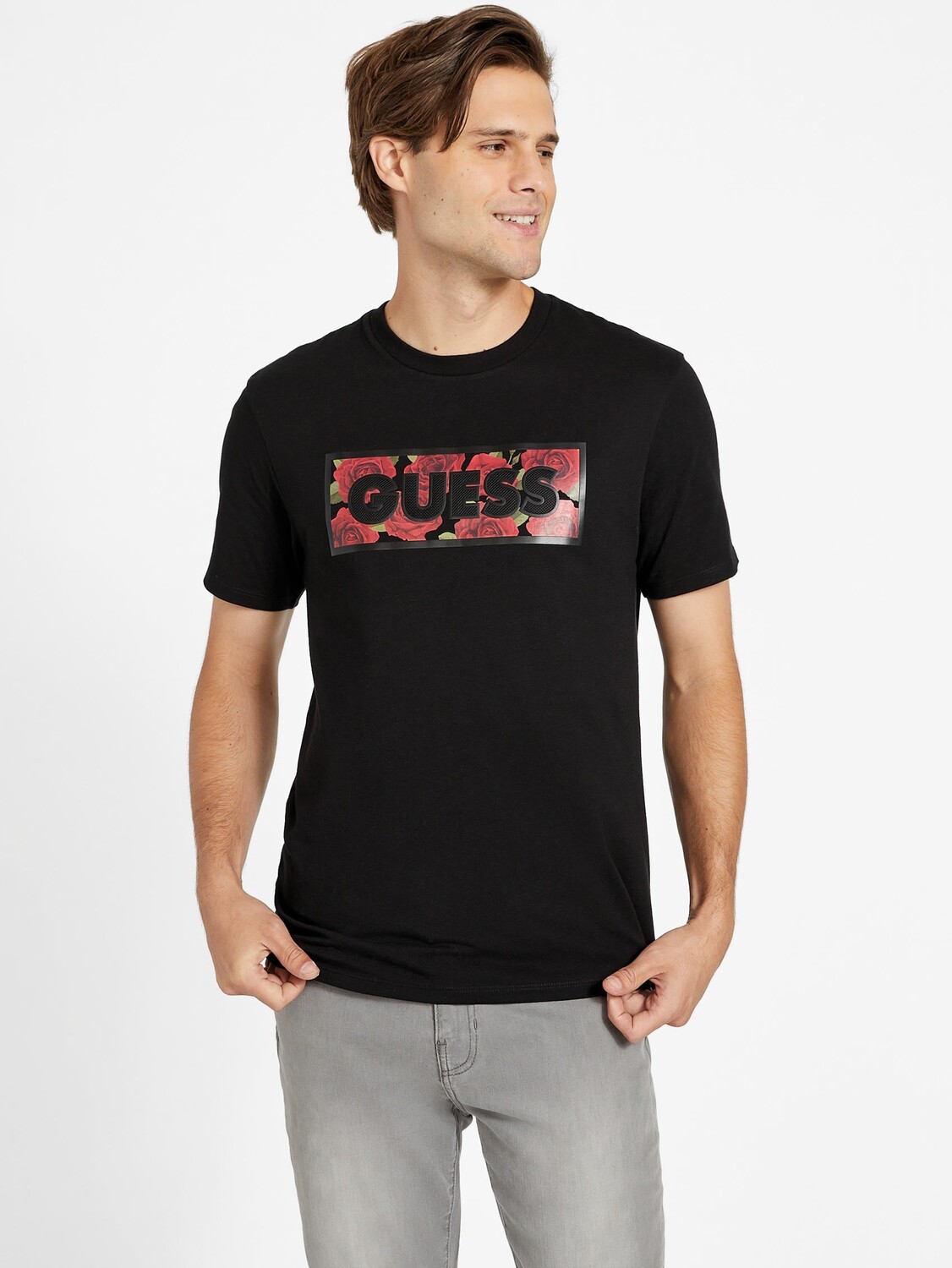 

Футболка с логотипом Eco Slomer Guess Factory, черный