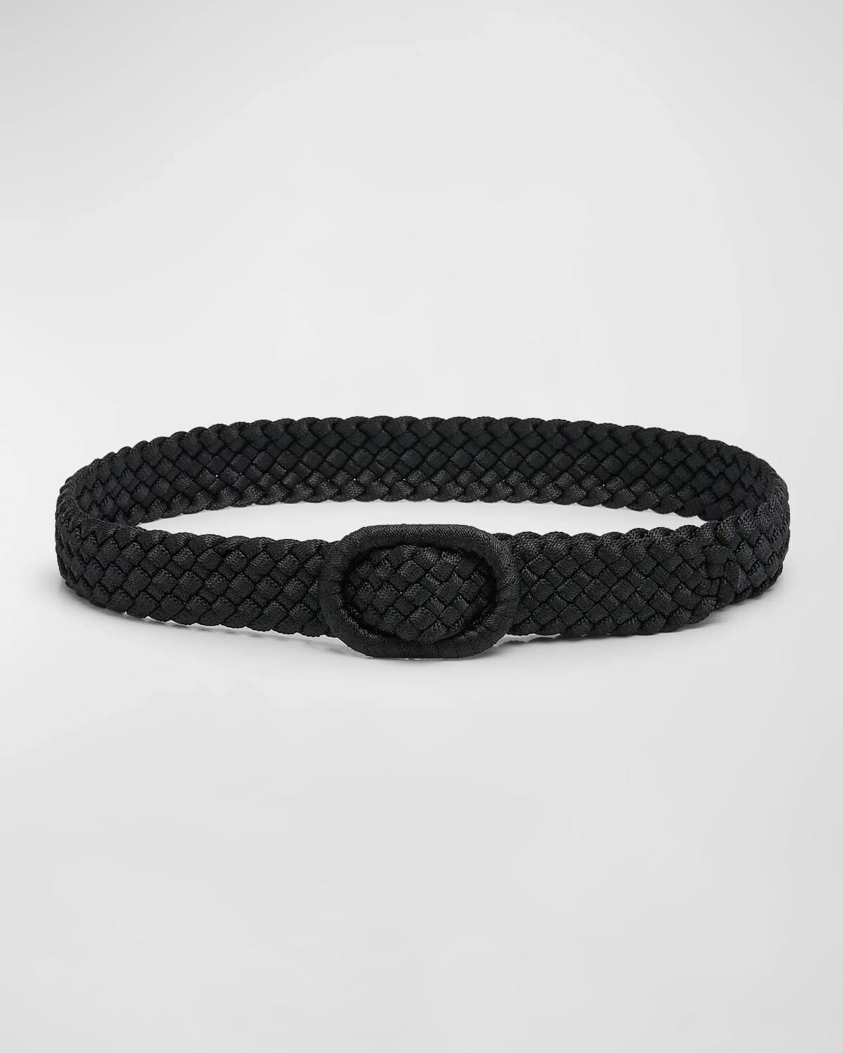 

Узкий плетеный ремень из нейлона и кожи Toteme, цвет Black