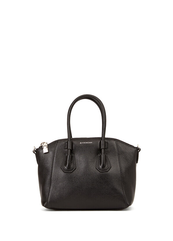 

Черная женская кожаная сумка через плечо mini antigona Givenchy