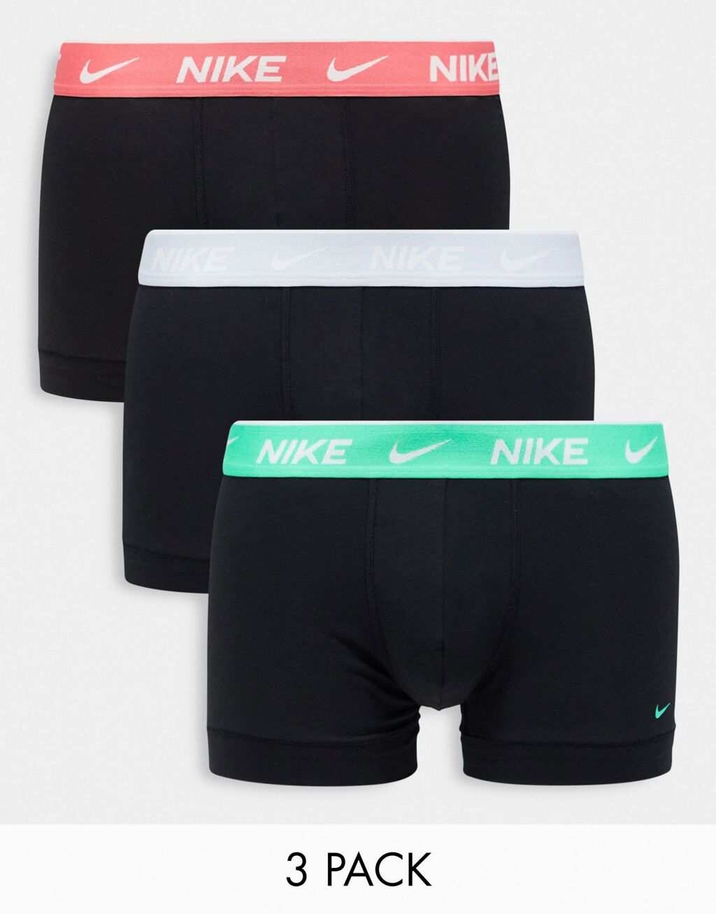 

Набор из трех хлопковых эластичных плавок Nike Dri-Fit разных цветов