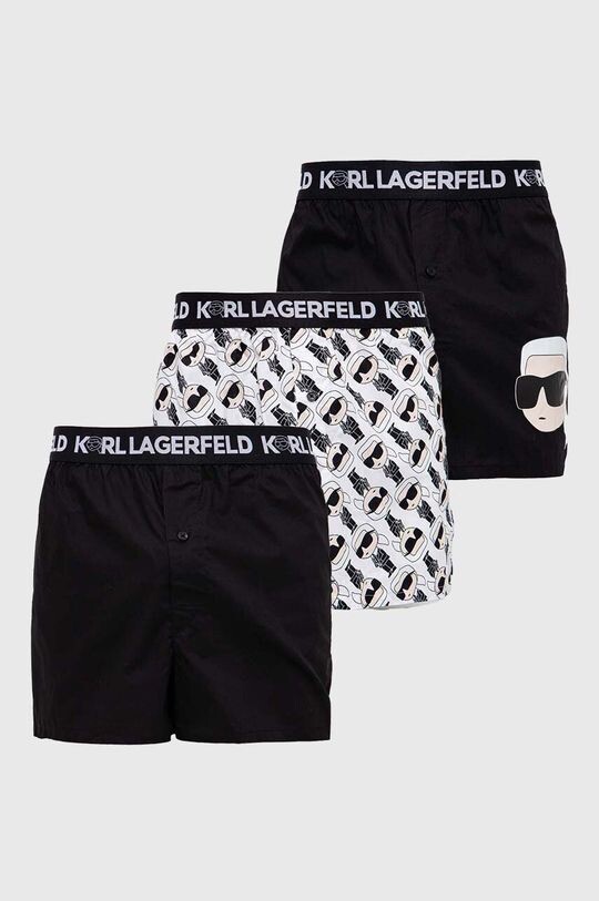 

Комплект из трех хлопковых боксеров Karl Lagerfeld, черный
