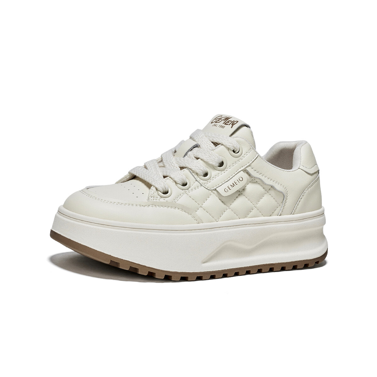 

Кеды, скейтборд обувь женская низкая Gemeiq, цвет Off-White Fleece-Lined