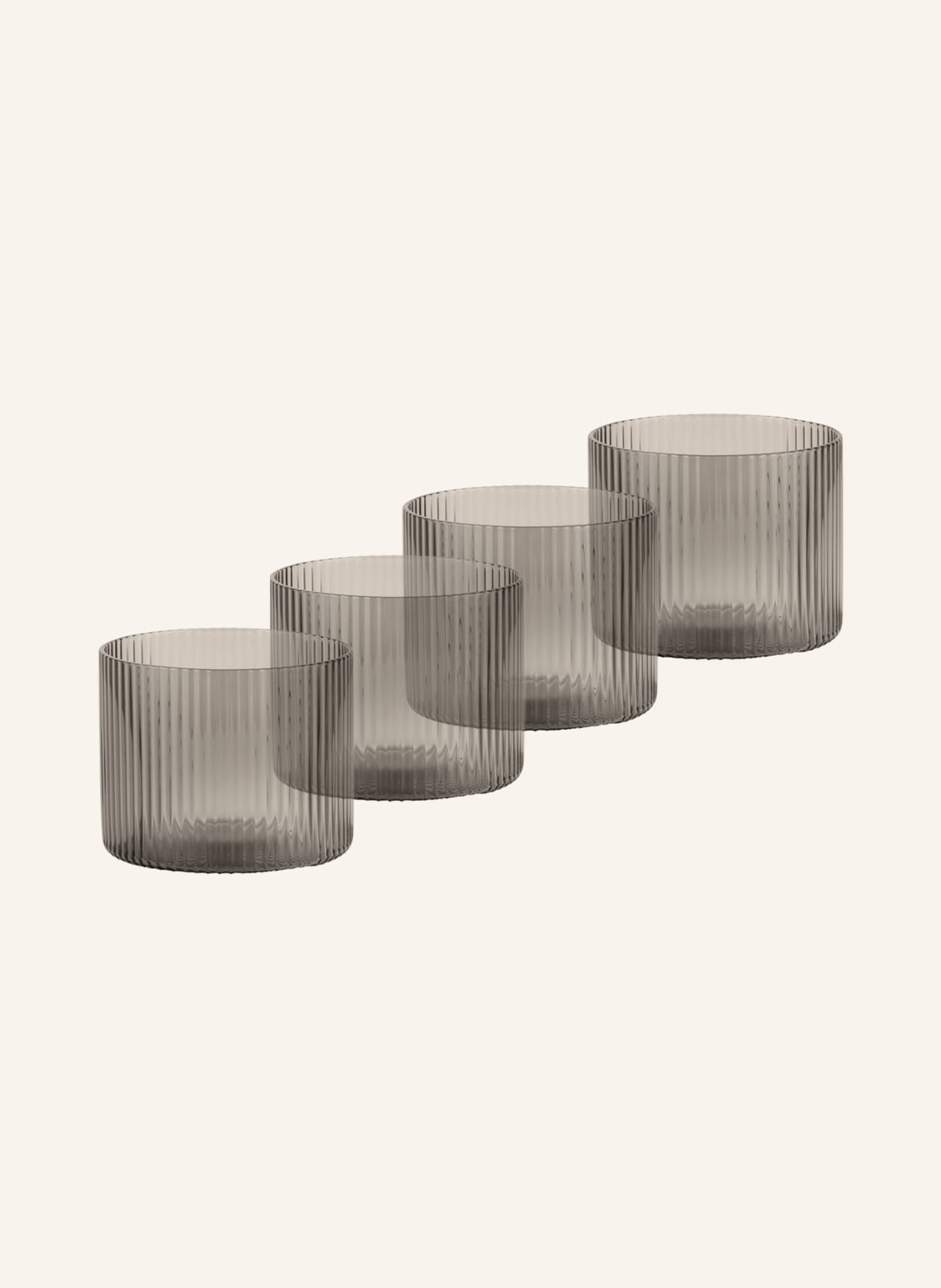 

Набор из 4 стаканов ripple объем 200 мл. Ferm Living, серый