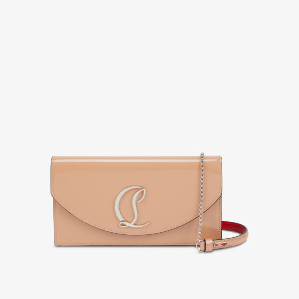 

Кожаный клатч Loubi54 с бляшкой-логотипом Christian Louboutin, серебряный