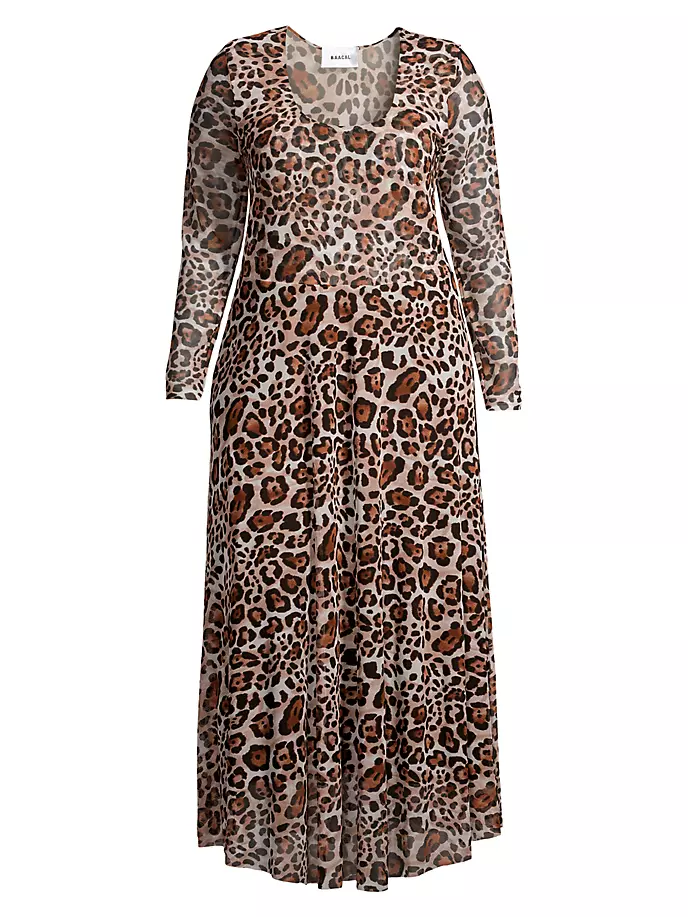 Платье макси с леопардовым принтом Baacal, Plus Size, цвет new leopard