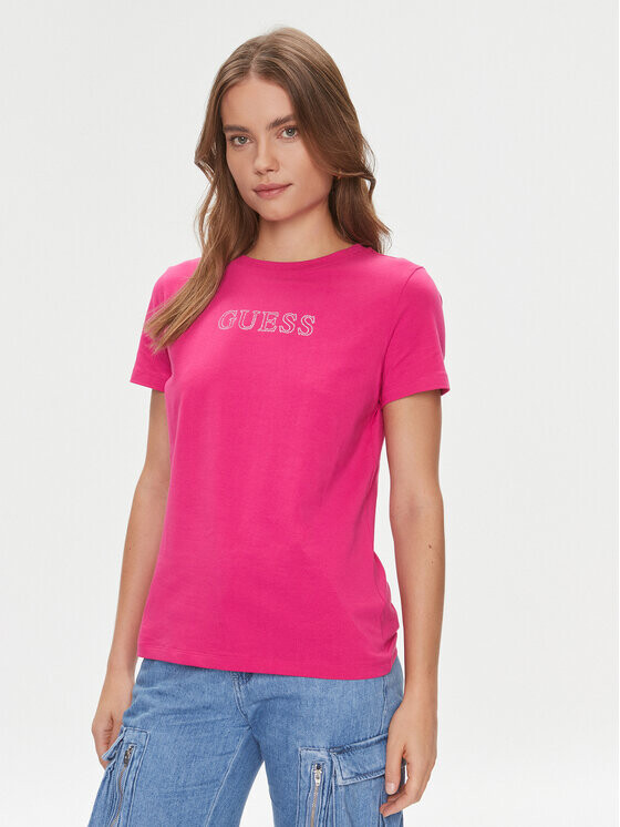 

Футболка стандартного кроя Guess, розовый