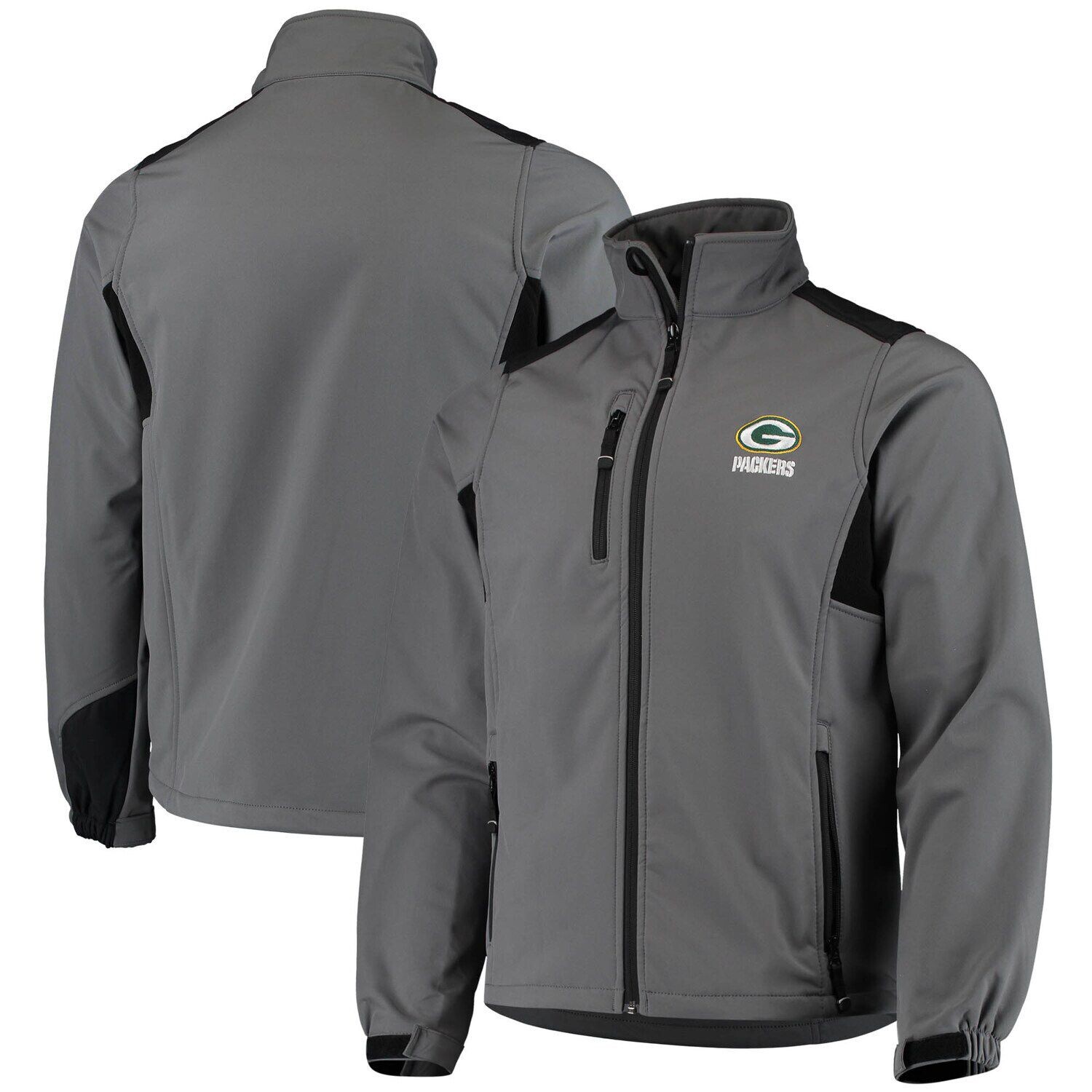 

Мужская флисовая куртка Dunbrooke Green Bay Packers Circle Softshell с молнией во всю длину