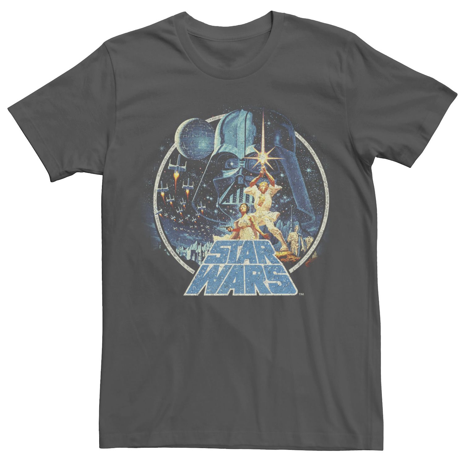 Мужская футболка с графическим плакатом в стиле ретро Star Wars