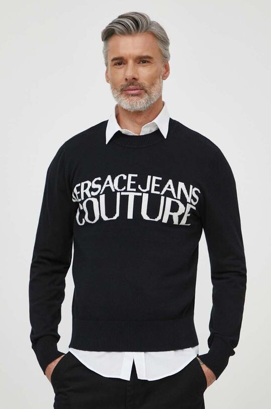 

Свитер с оттенком кашемира Versace Jeans Couture, черный