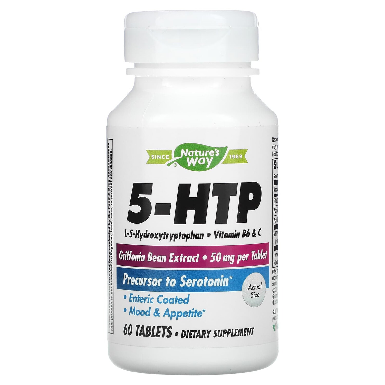 

5-HTP, 50 мг, 60 таблеток, Nature's Way