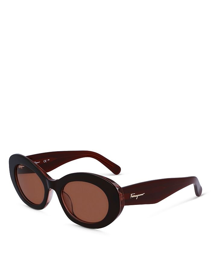 

Овальные солнцезащитные очки, 53 мм Ferragamo