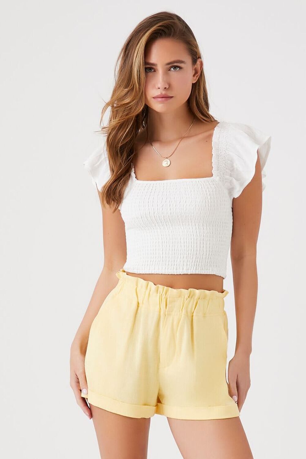 

Шорты из льняной смеси в бумажном пакете Forever 21