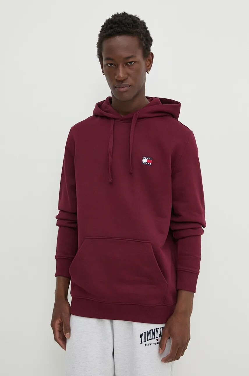 

Хлопковая толстовка Tommy Jeans, гранатовый