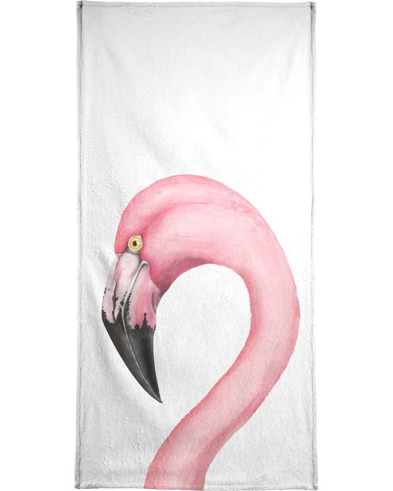 Полотенце для ванной Juniqe Flamingo, розовый