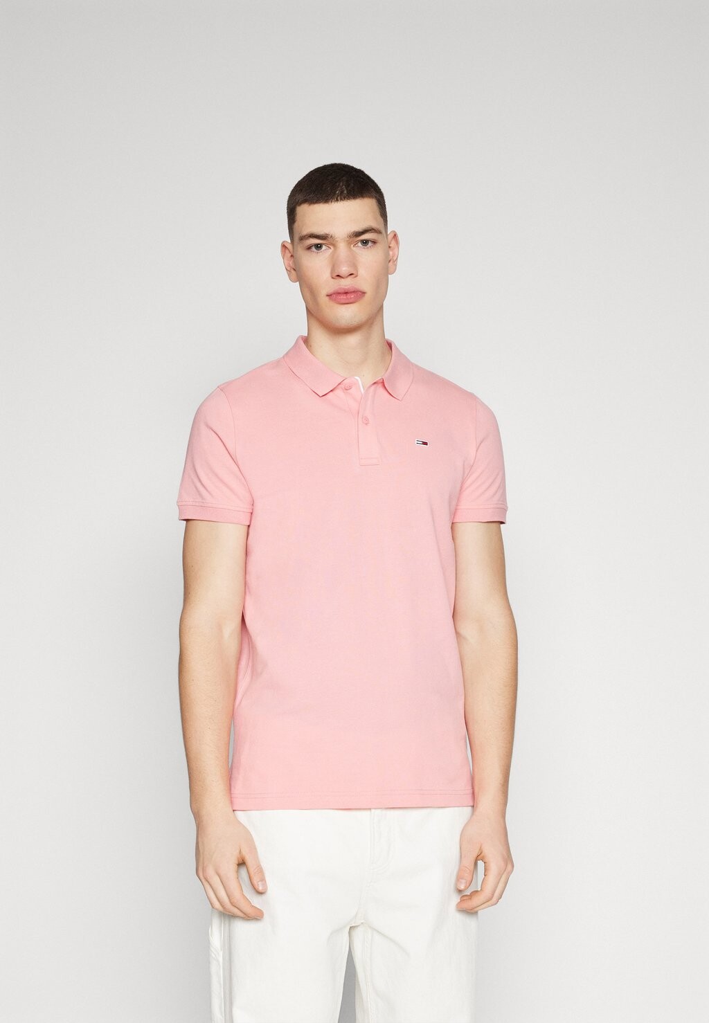 

Рубашка-поло Slim Placket Tommy Jeans, цвет tickled pink