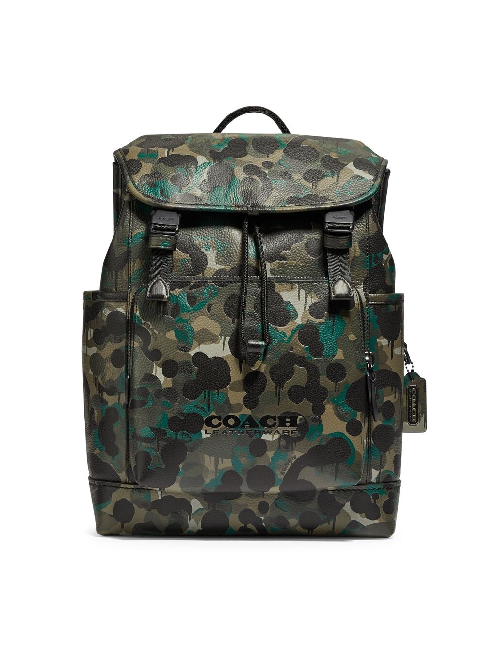 

Рюкзак League из зернистой кожи COACH, зеленый