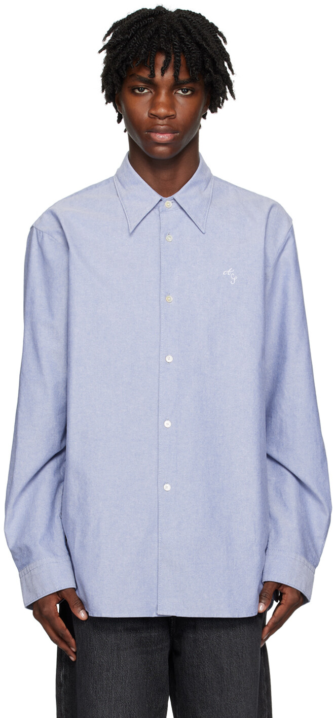 

Синяя рубашка сало Acne Studios