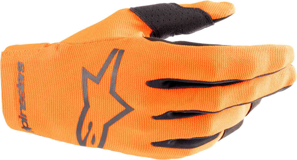 перчатки для мотокросса smx e alpinestars черно белый Молодежные перчатки Radar для мотокросса Alpinestars, апельсин