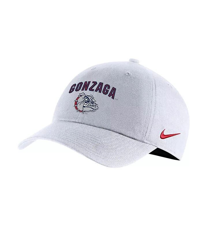 

Мужская и женская регулируемая шляпа белого цвета с логотипом Gonzaga Bulldogs Heritage86 Performance Nike, белый