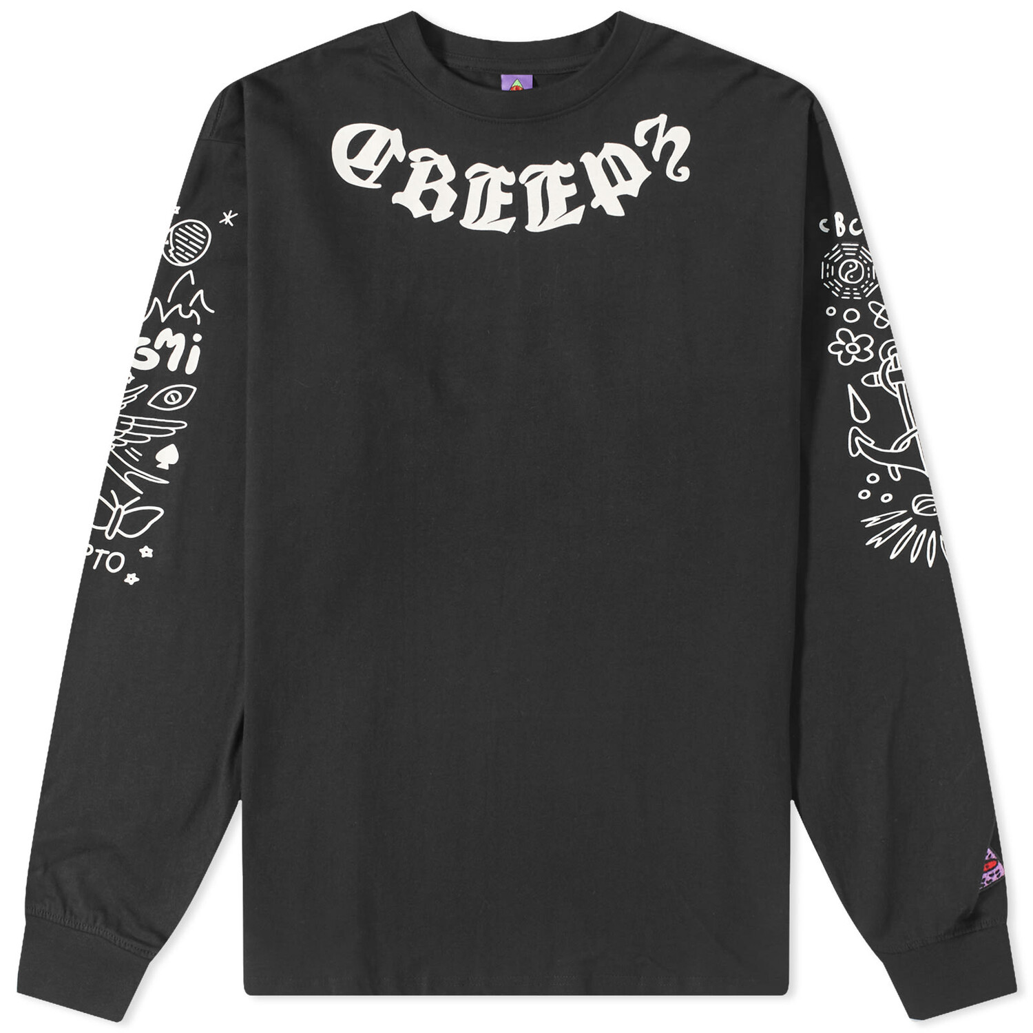 Футболка Creepz Long Sleeve Tatted, черный