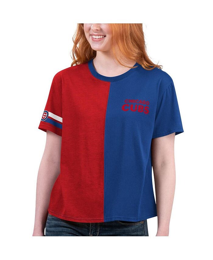 

Женская красная футболка Chicago Cubs Power Move Royal Starter, синий