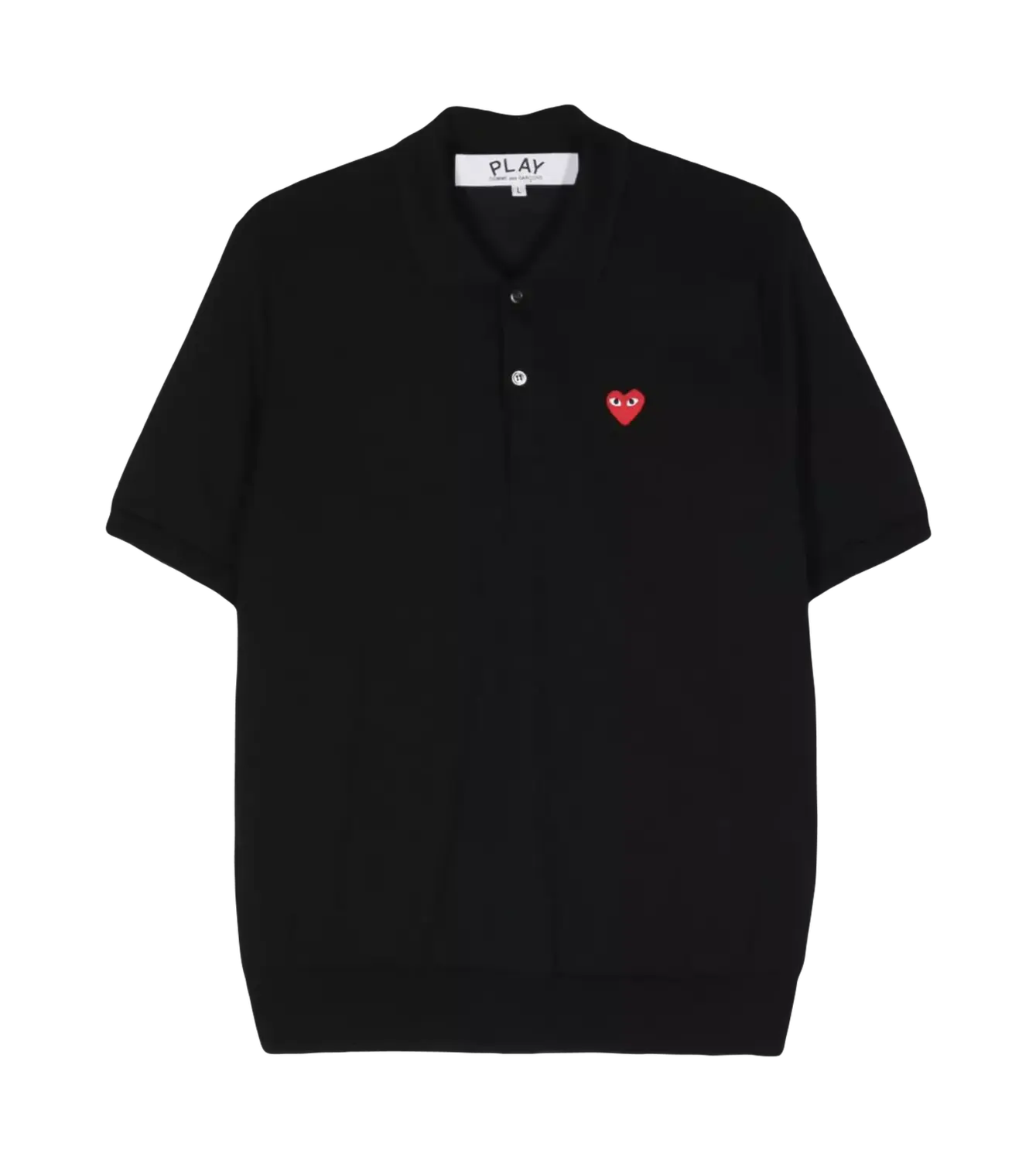 

Рубашка поло с нашивкой в виде сердца Comme Des Garcons Play, черный