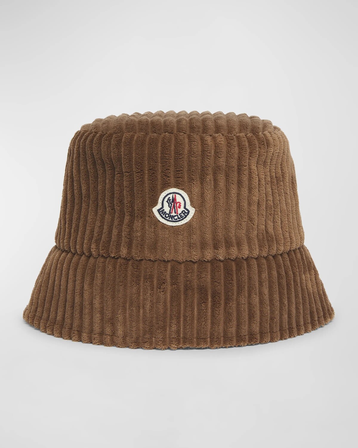 

Бархатная панама с нашивкой-логотипом Moncler, коричневый