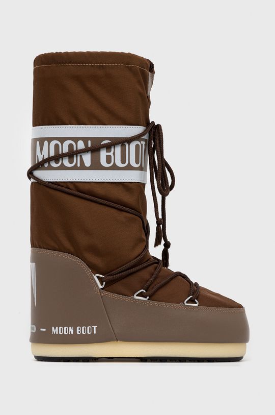 Зимние ботинки ICON NYLON Moon Boot, коричневый чёрные зимние кроссовки из экокожи overcome