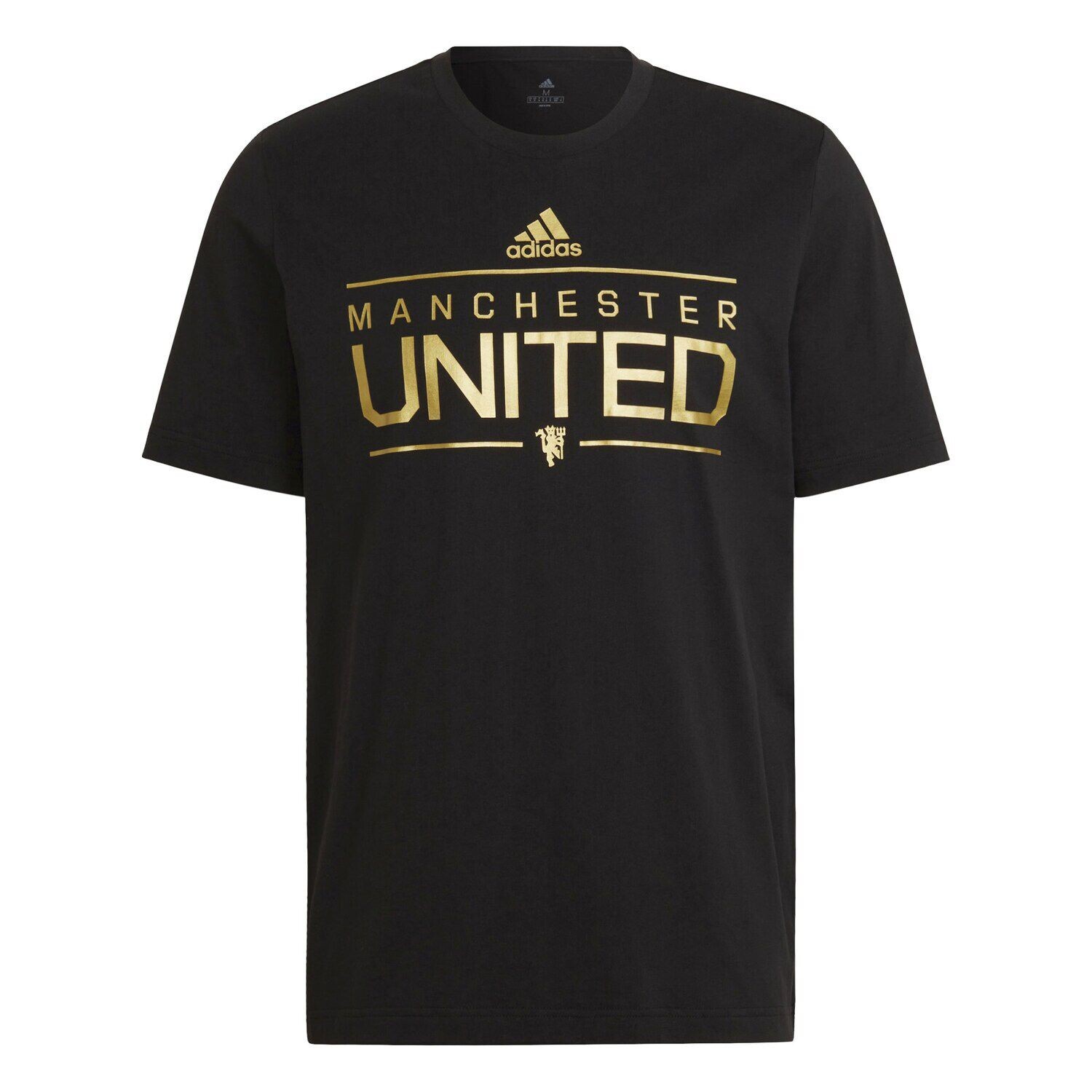 

Мужская черная футболка adidas Manchester United с переливающимся рисунком, Черный