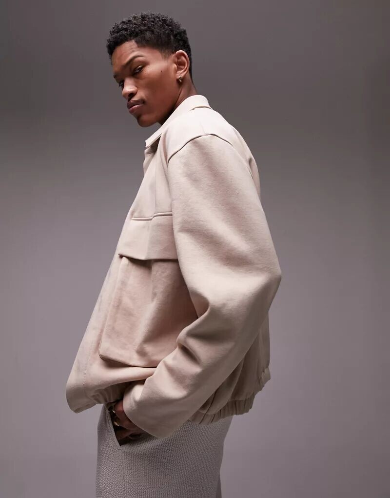 

Куртка оверсайз из джерси с карманами Topman