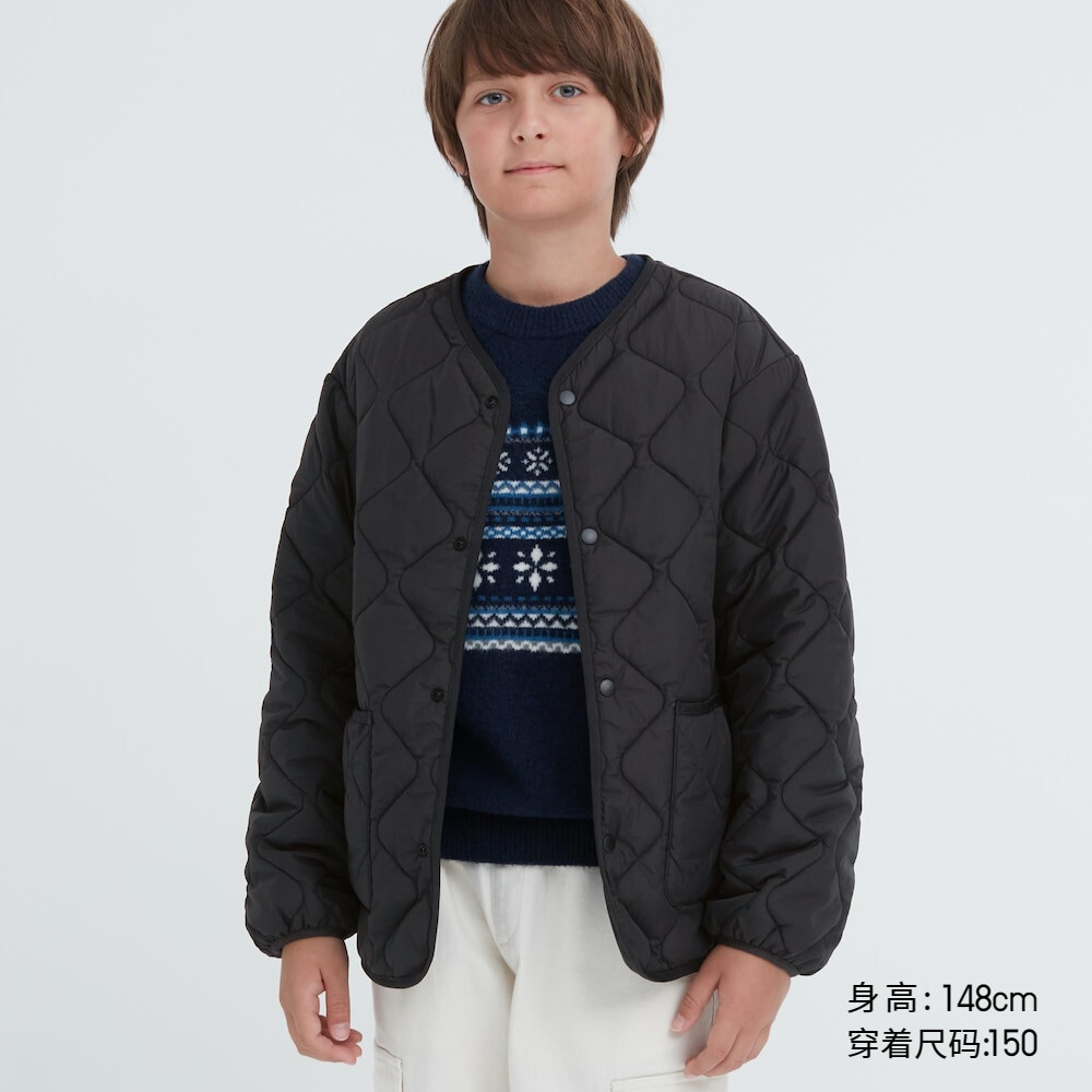 

Uniqlo детская теплая куртка с утеплителем, стеганое хлопковое пальто, можно стирать в машине