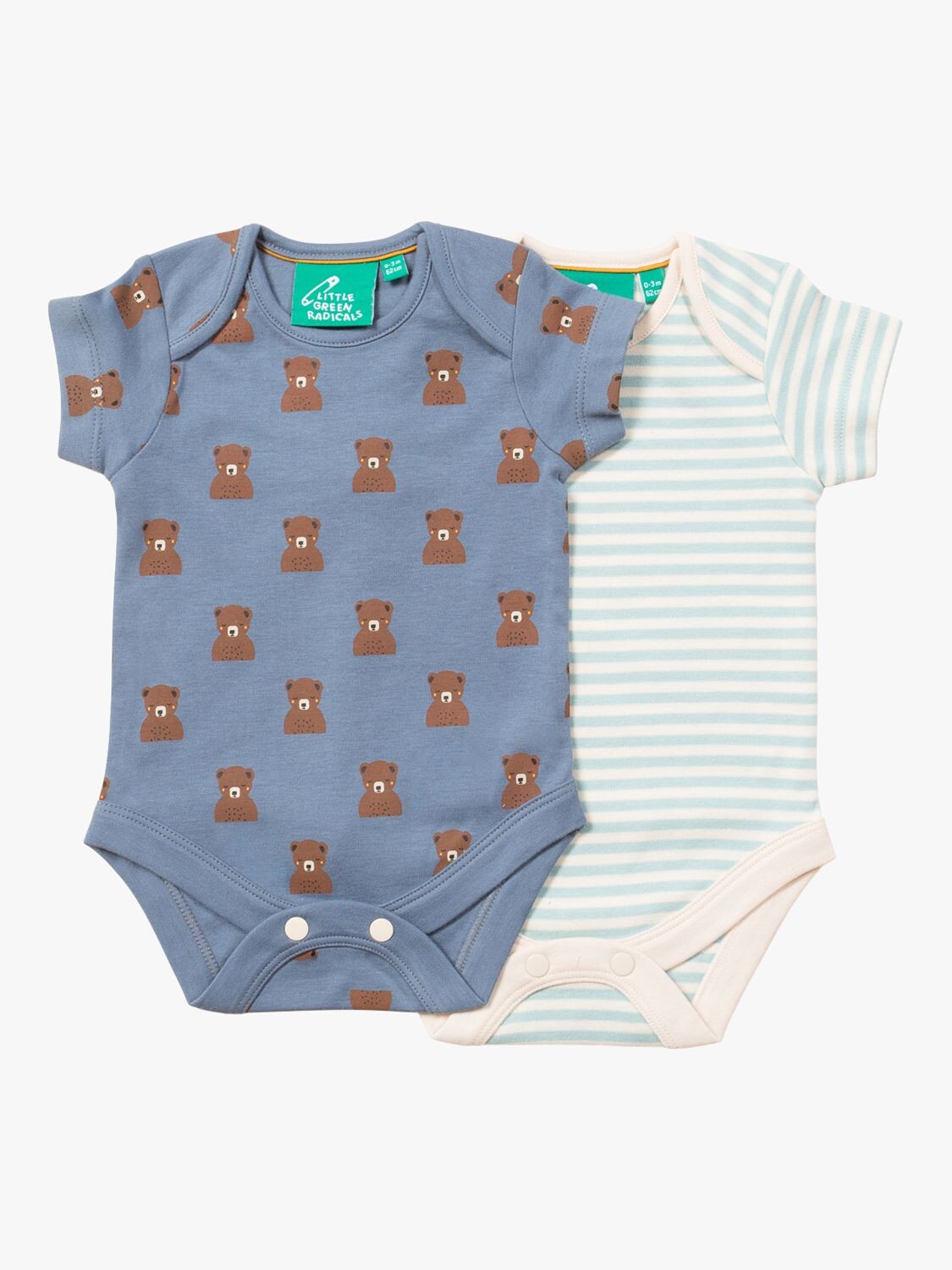 

Комплект боди Little Green Radicals Baby Little Bears, 2 шт., синий