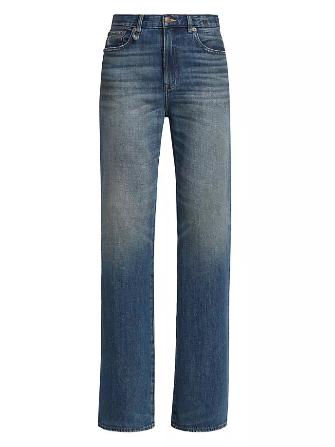 Расклешенные джинсы Jane со средней посадкой R13, цвет dane indigo