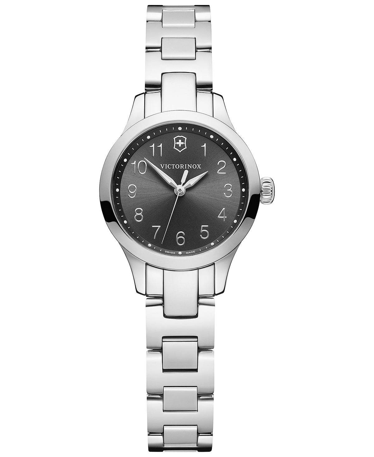 Женские часы Alliance XS с браслетом из нержавеющей стали, 28 мм Victorinox brushed stainless steel 3d channel letter