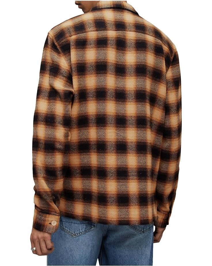 

Рубашка AllSaints Telesto Long Sleeve Shirt, цвет Jet Black