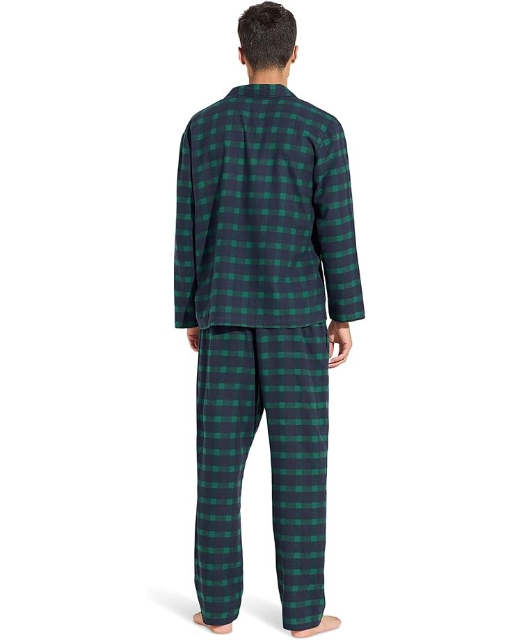 

Пижамный комплект Eberjey Flannel Long PJ Set, цвет Windowpane Plaid True Navy