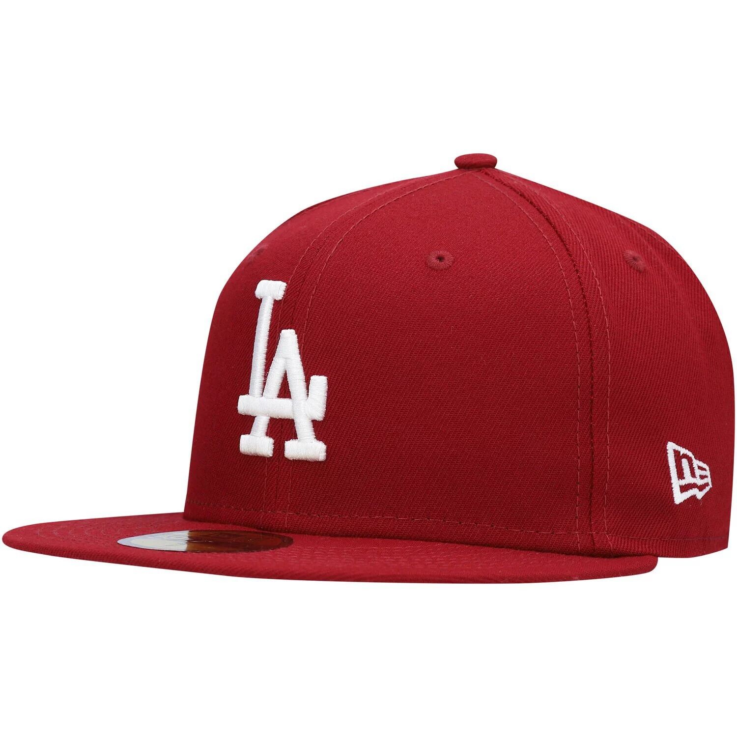 

Мужская кепка New Era Cardinal Los Angeles Dodgers с логотипом белая 59FIFTY приталенная кепка