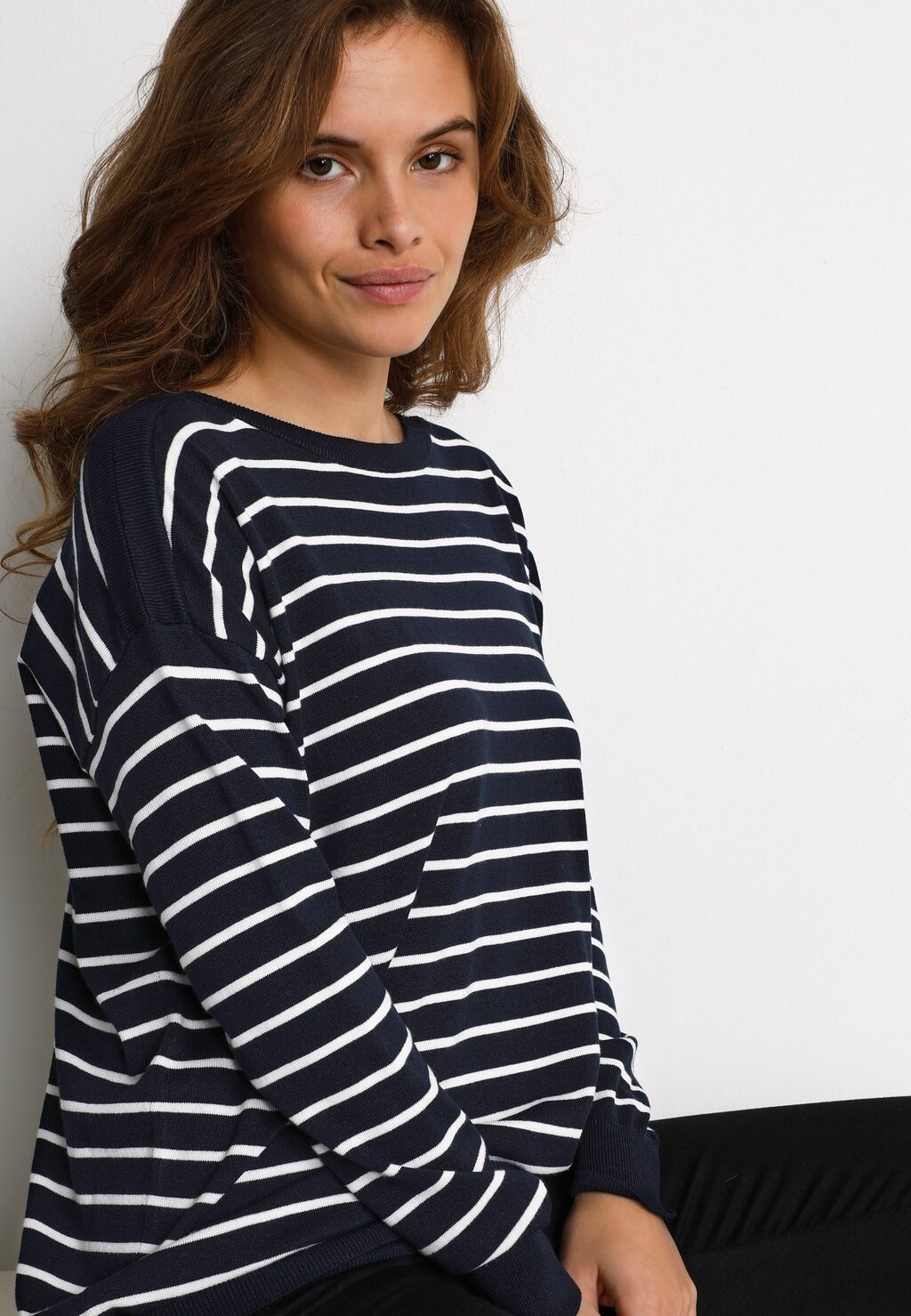 

Свитер Kaffe Mala Long Sleeve, полуночный морской, Черный