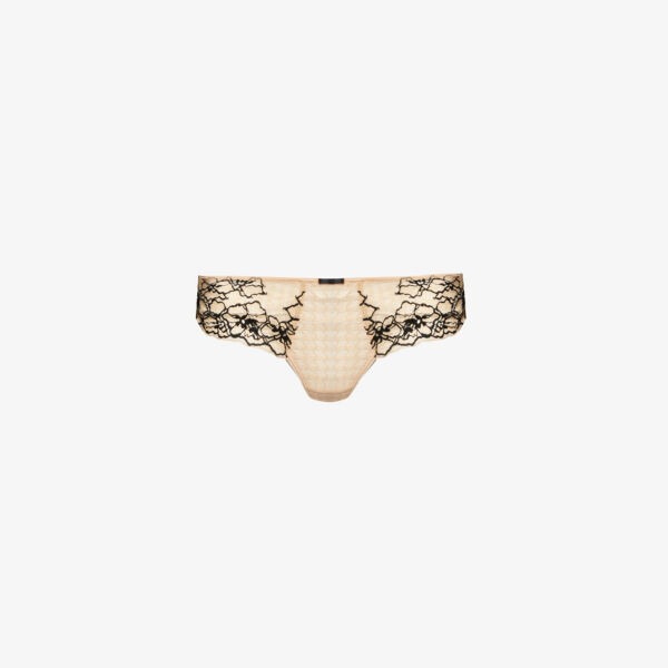 

Кружевные стринги Envy с цветочной вышивкой Panache, черный