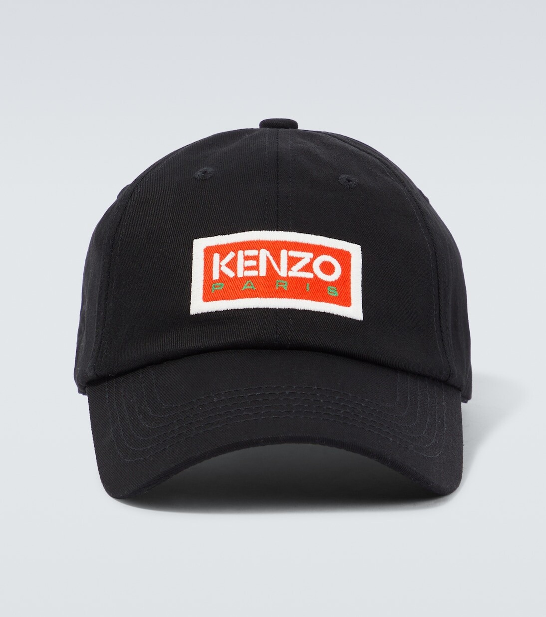 

Хлопковая кепка с вышитым логотипом Kenzo, черный