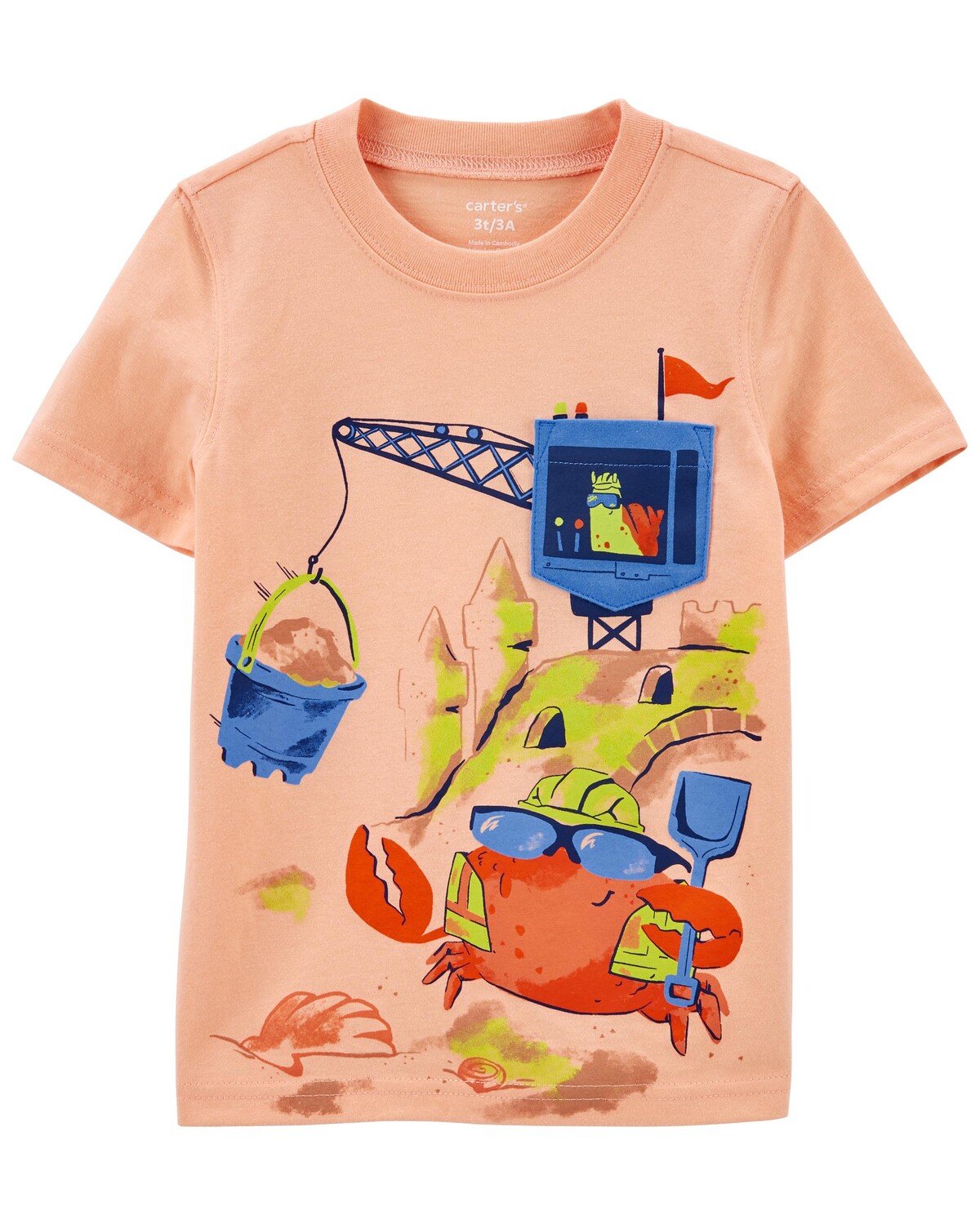 

Футболка Baby Crab Construction из джерси Carter's