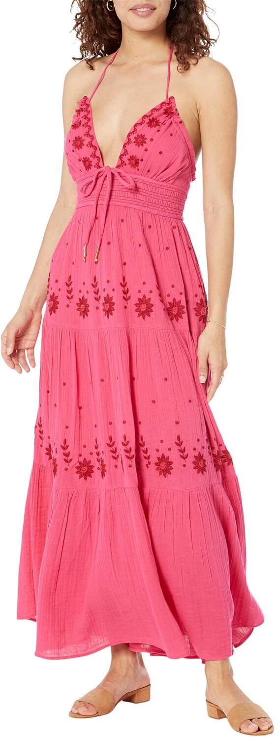 

Платье с вышивкой Real Love Free People, цвет Moxie Combo