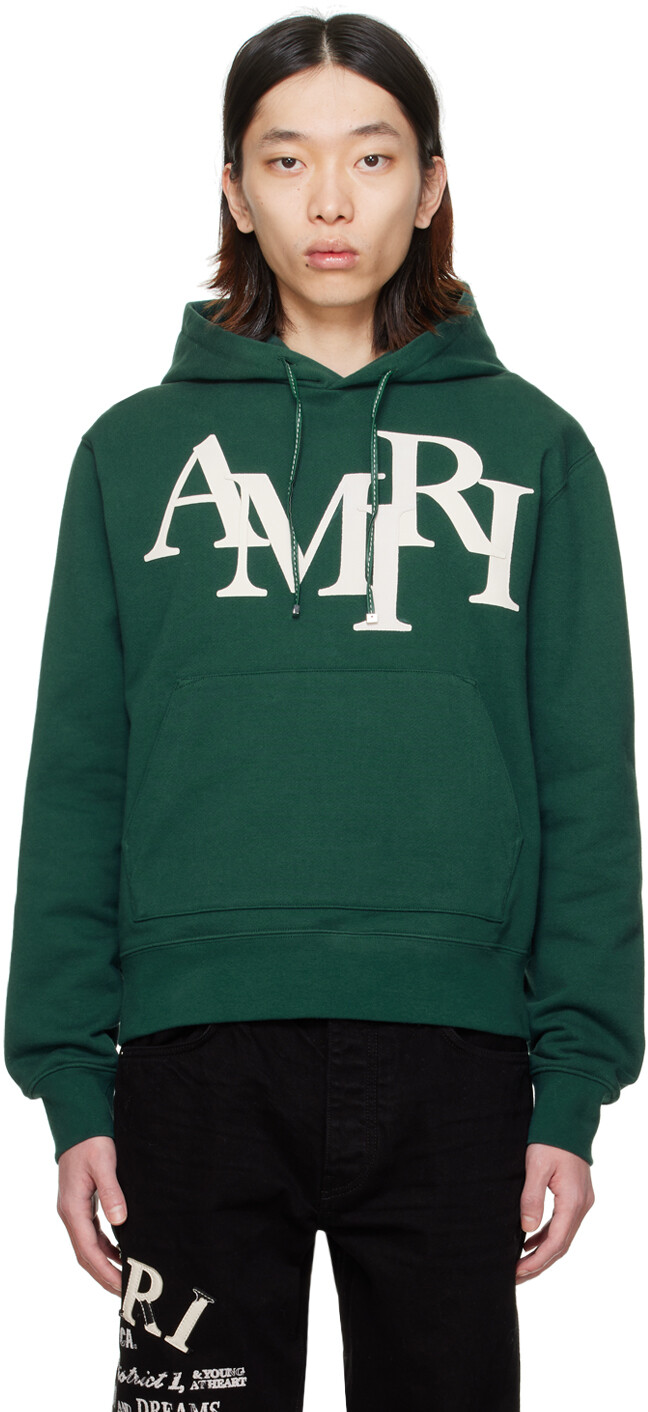 

Зеленый худи с шахматным рисунком Amiri