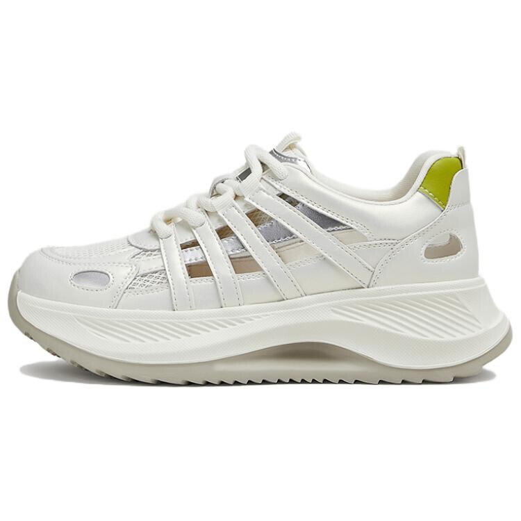 

Кроссовки женские толстые низкие Basto, цвет Off-white/silver
