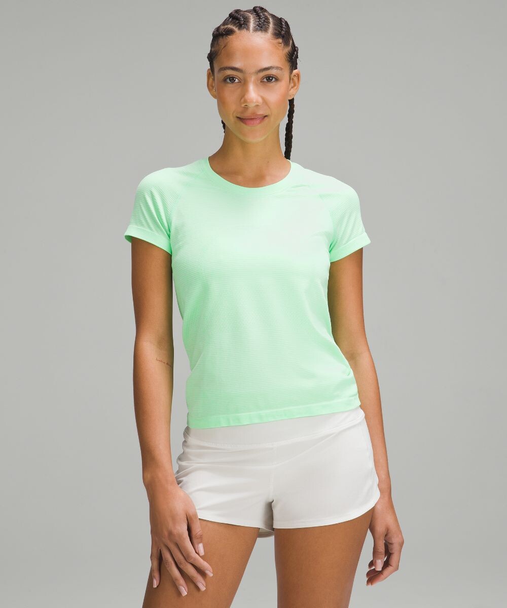 

Рубашка с коротким рукавом Swiftly Tech 2.0 Lululemon, фисташковый