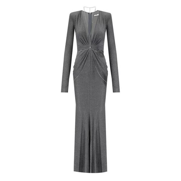 

Платье red carpet piombo dress Elisabetta Franchi, серый