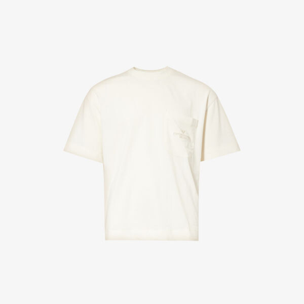 

Футболка из хлопкового джерси с нашивкой-логотипом Emporio Armani, цвет vaniglia