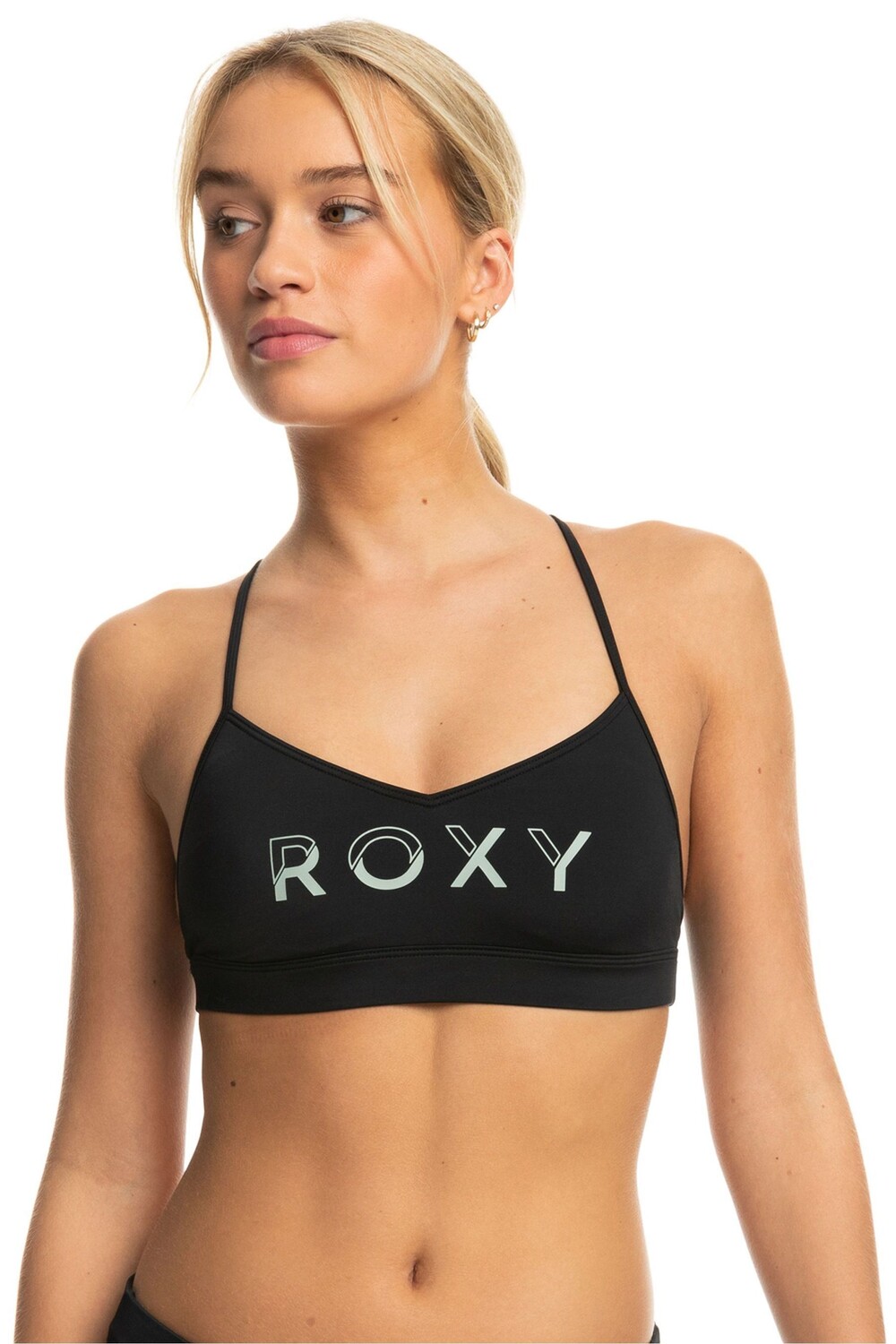 Черный лиф бикини Active Roxy, черный