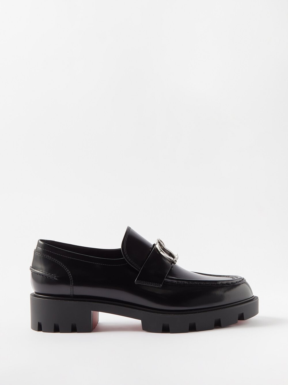 

Кожаные лоферы cl moc lug с бляшкой-логотипом Christian Louboutin, черный
